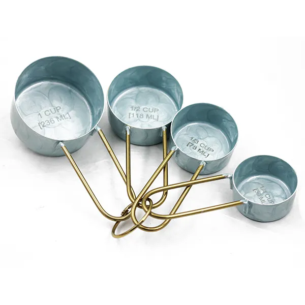 Measuring Cups With Thumb Enamel Blue