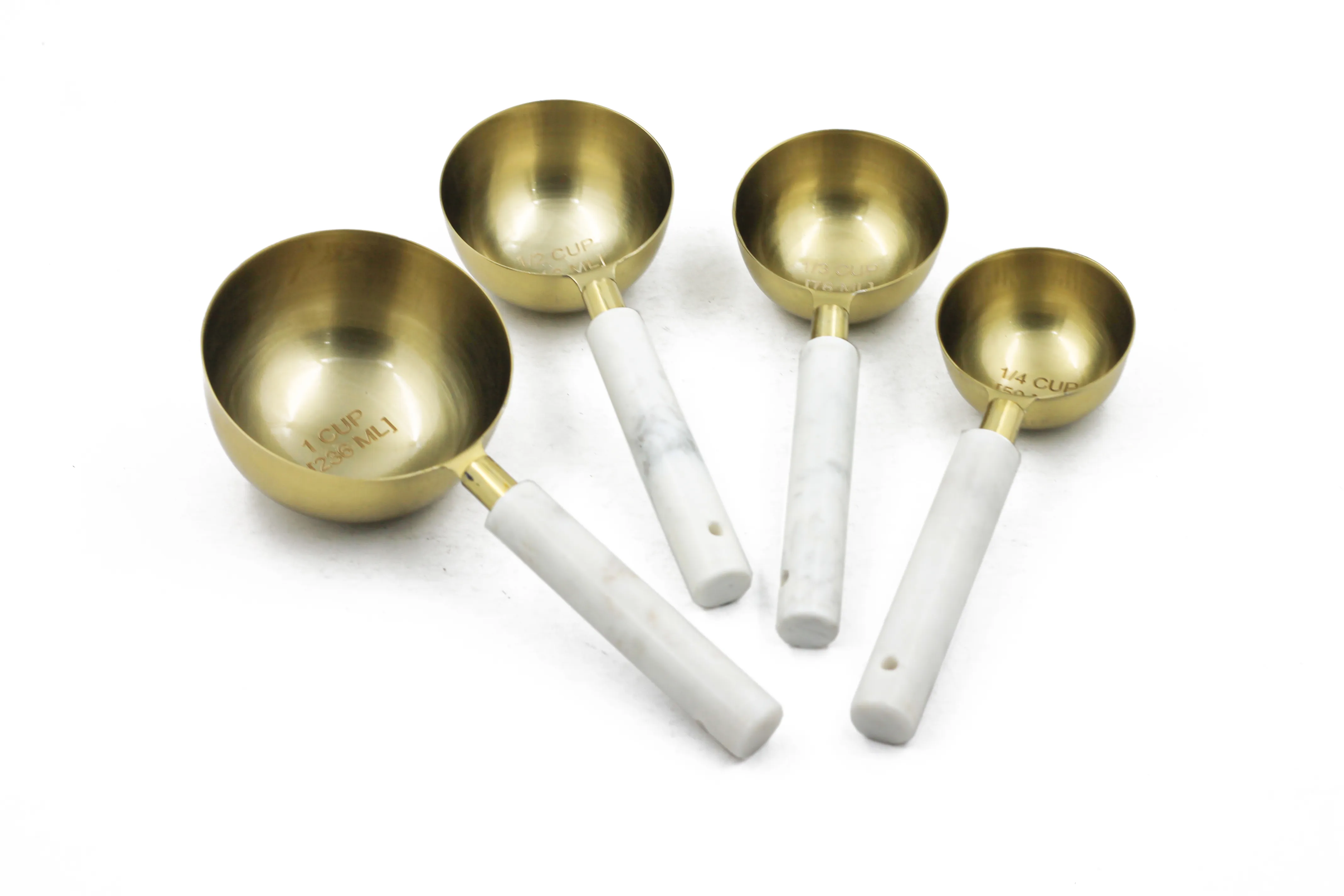 Measuring Cup With White Marbel Handle