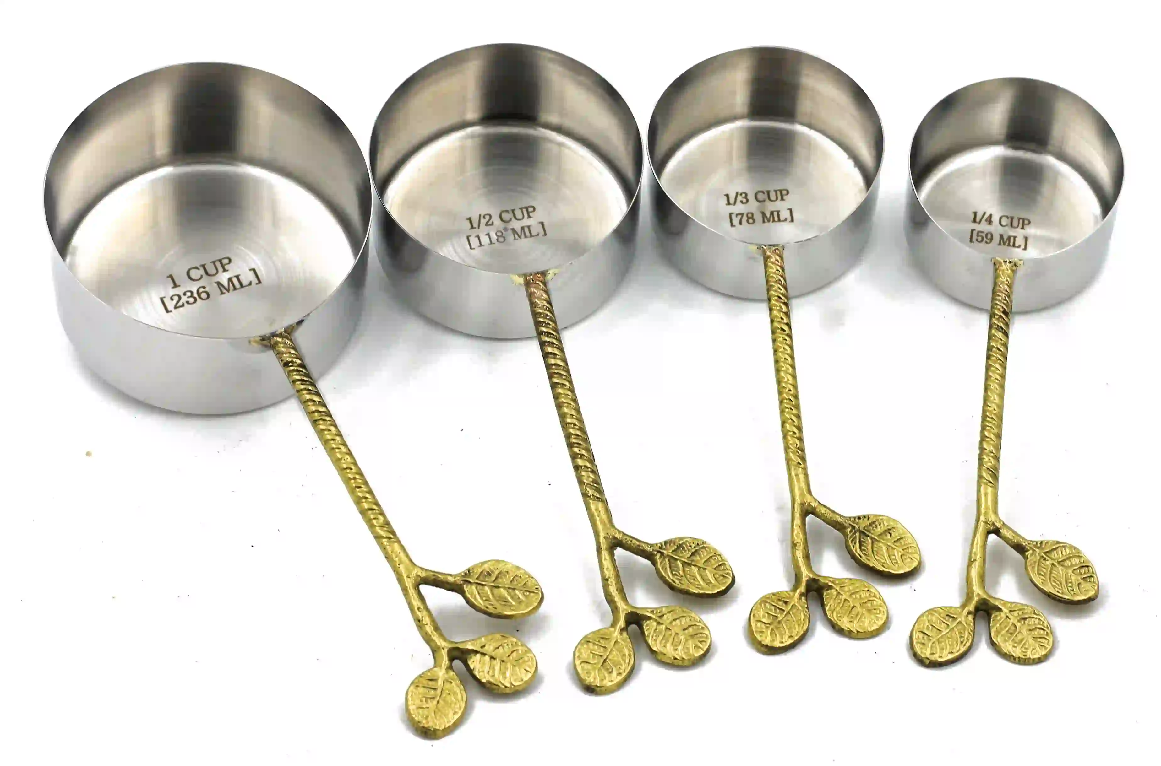 Measuring Cups Gold Foil Resin Handle